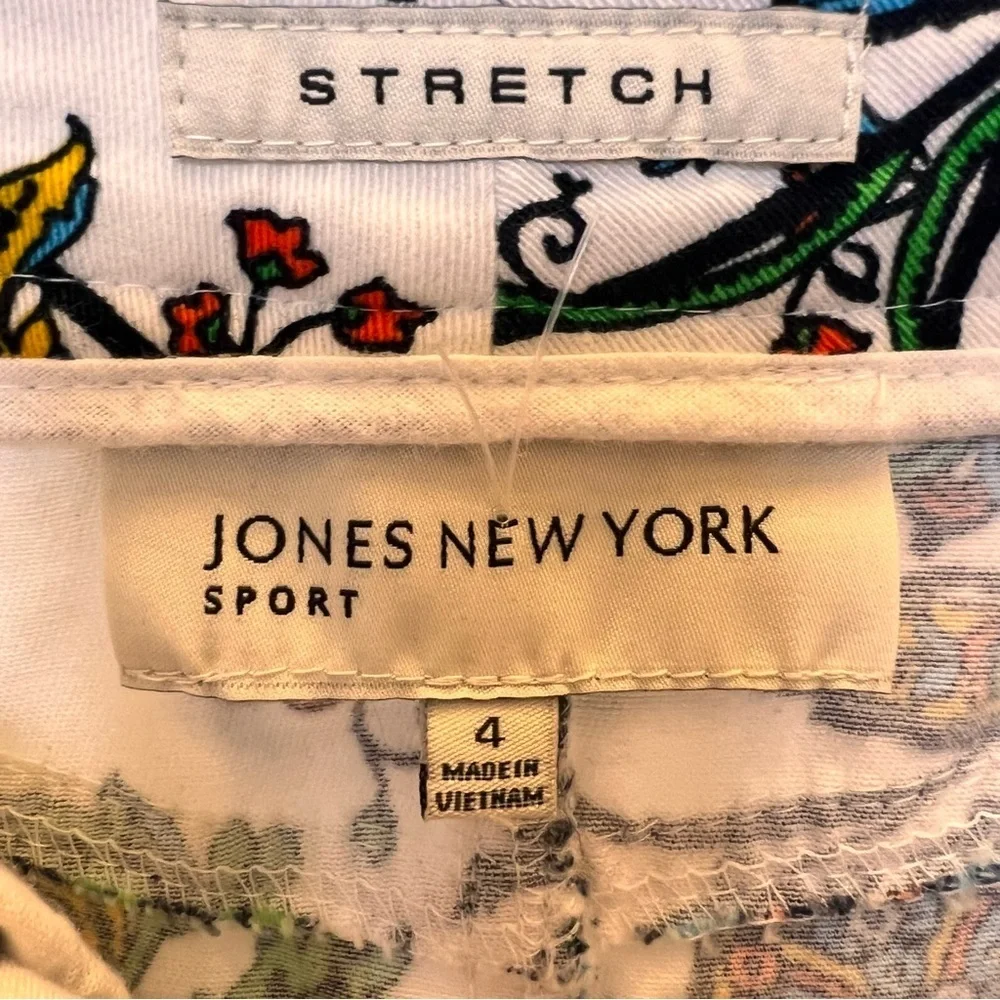 Jones Sport Skirt 4 Straight Knee Length Artsy to Wear Pocket Cottage Coastal